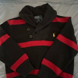 Polo Ralph Lauren Kids Black and Red Striped Sweatshirt
